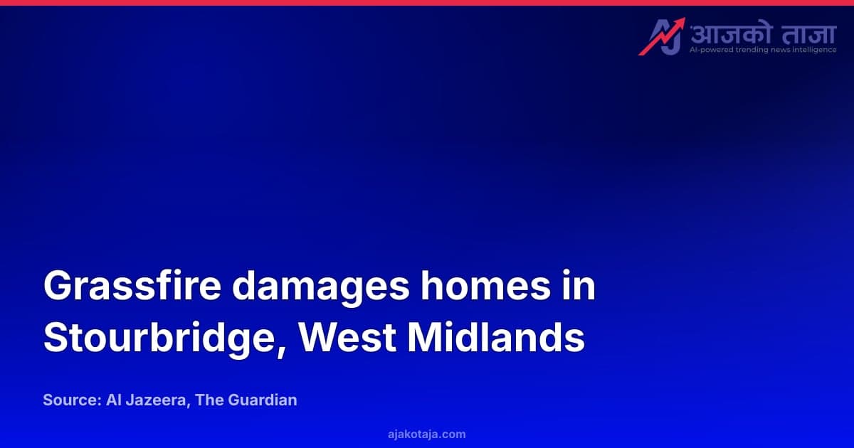 Grassfire damages homes in Stourbridge, West Midlands