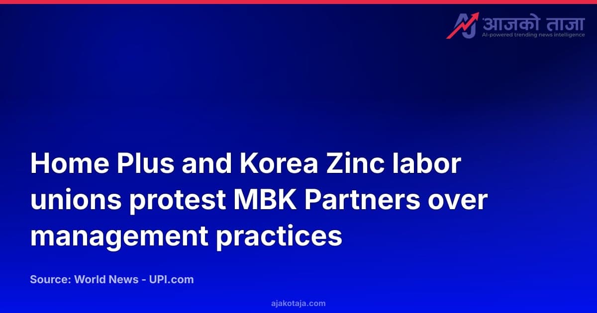 Home Plus and Korea Zinc labor unions protest MBK Partners over management practices