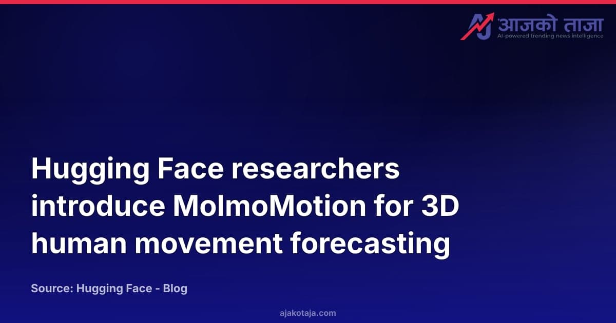 Hugging Face researchers introduce MolmoMotion for 3D human movement forecasting