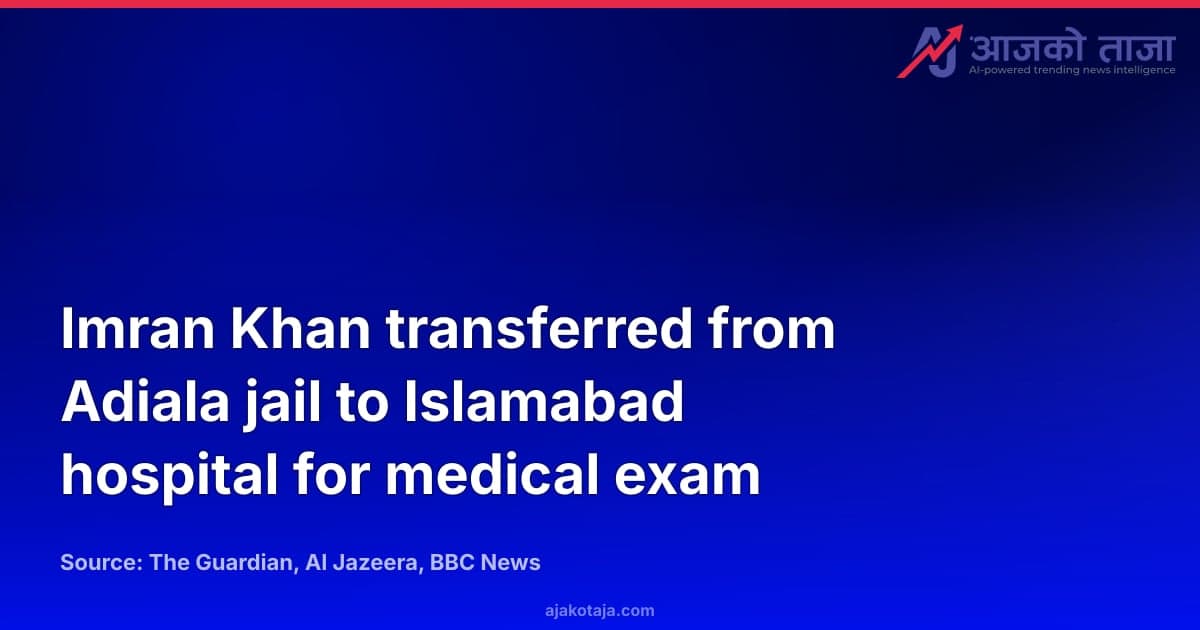 Imran Khan transferred from Adiala jail to Islamabad hospital for medical exam