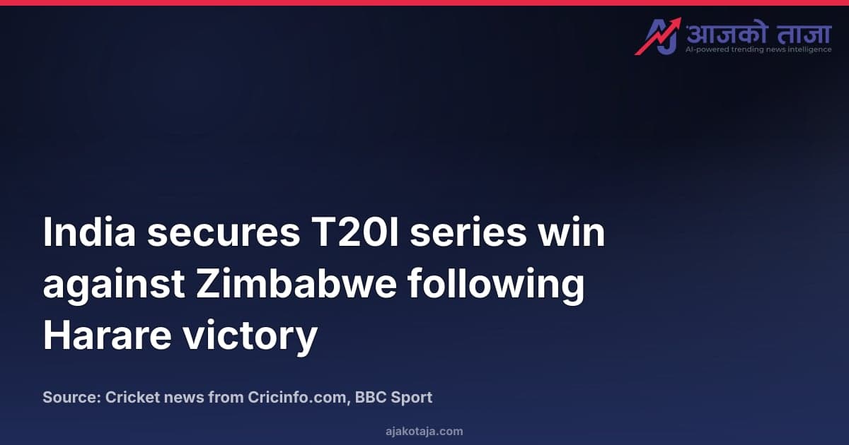 India secures T20I series win against Zimbabwe following Harare victory