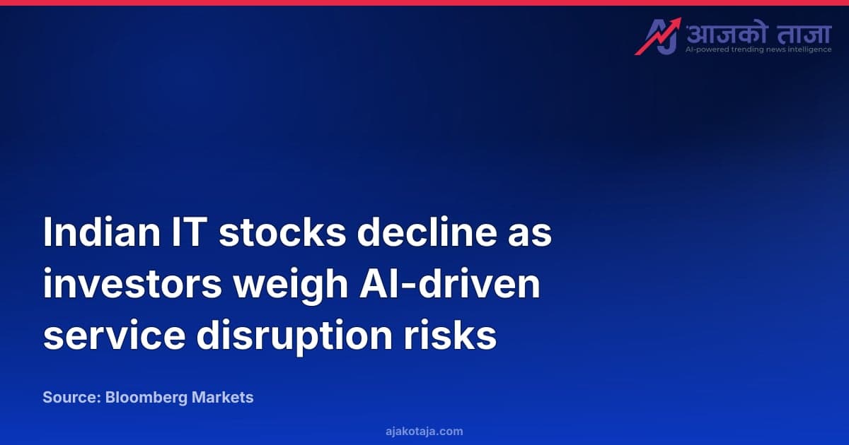 Indian IT stocks decline as investors weigh AI-driven service disruption risks