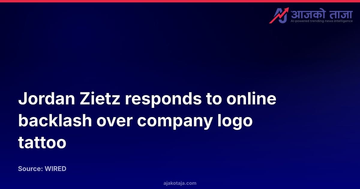 Jordan Zietz responds to online backlash over company logo tattoo