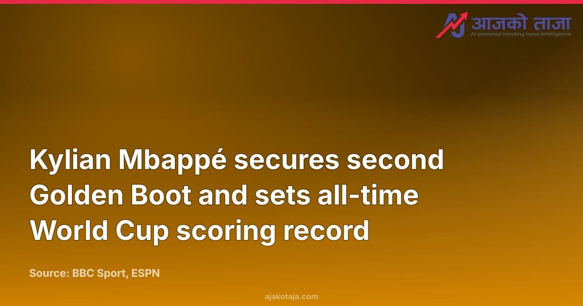 Kylian Mbappé secures second Golden Boot and sets all-time World Cup scoring record
