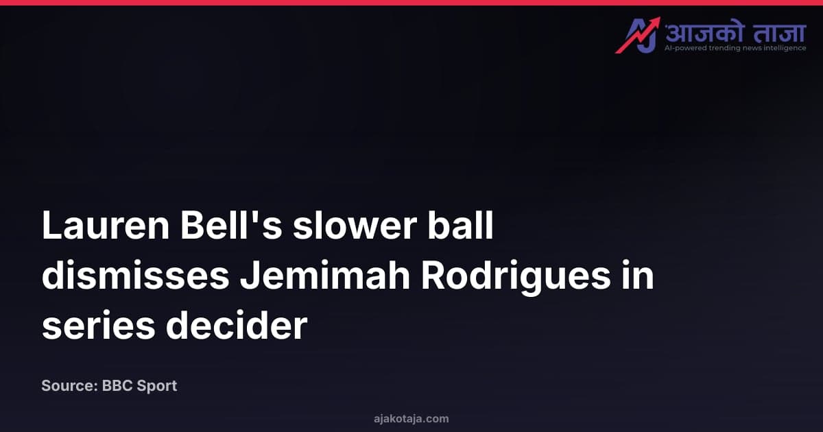 Lauren Bell's slower ball dismisses Jemimah Rodrigues in series decider