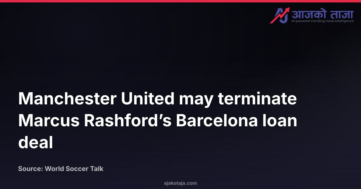 Manchester United may terminate Marcus Rashford’s Barcelona loan deal