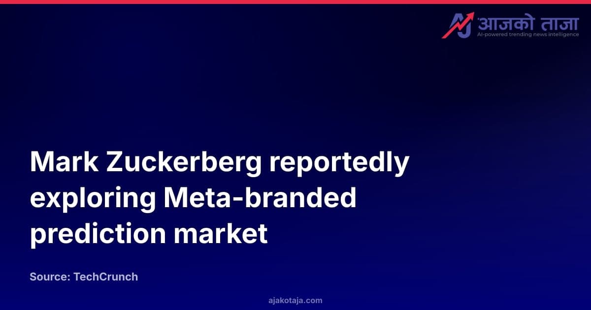 Mark Zuckerberg reportedly exploring Meta-branded prediction market
