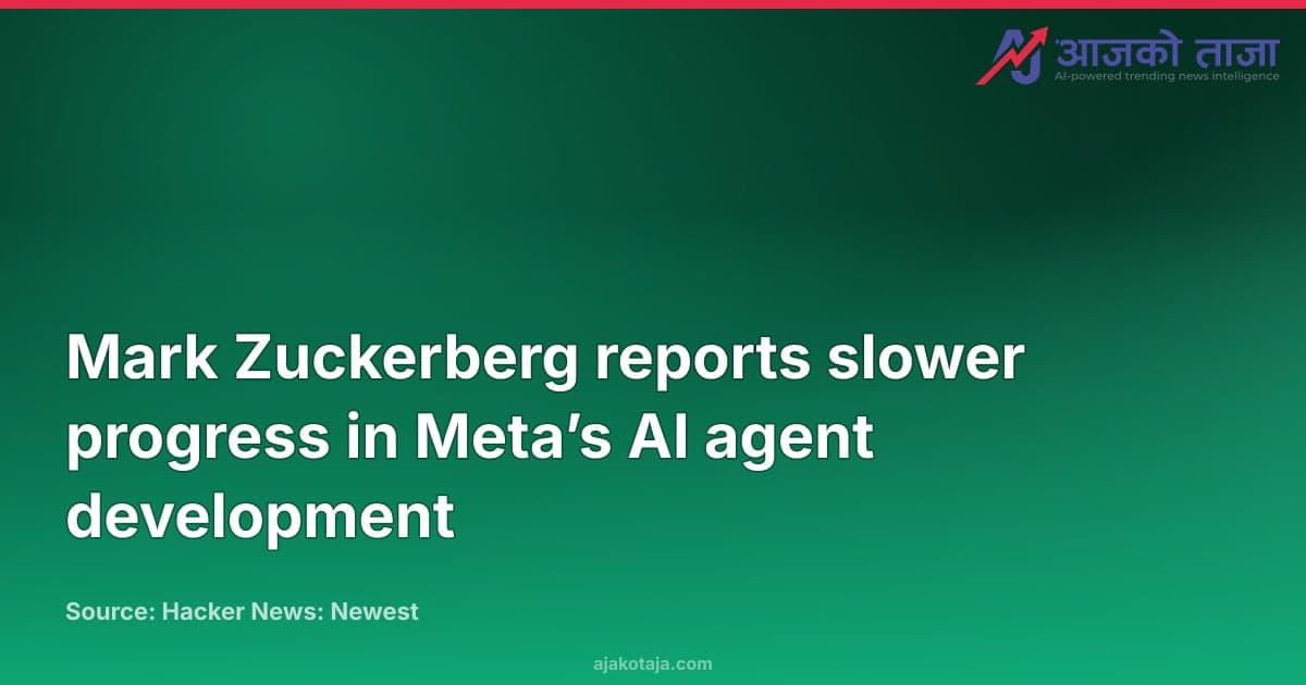 Mark Zuckerberg reports slower progress in Meta’s AI agent development