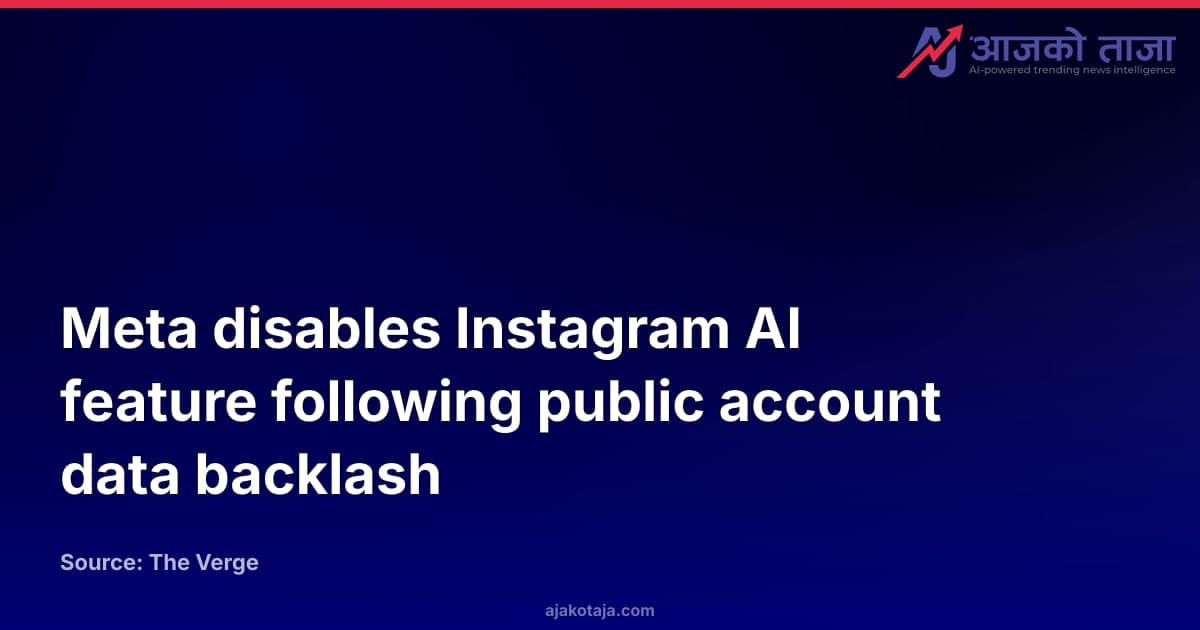 Meta disables Instagram AI feature following public account data backlash
