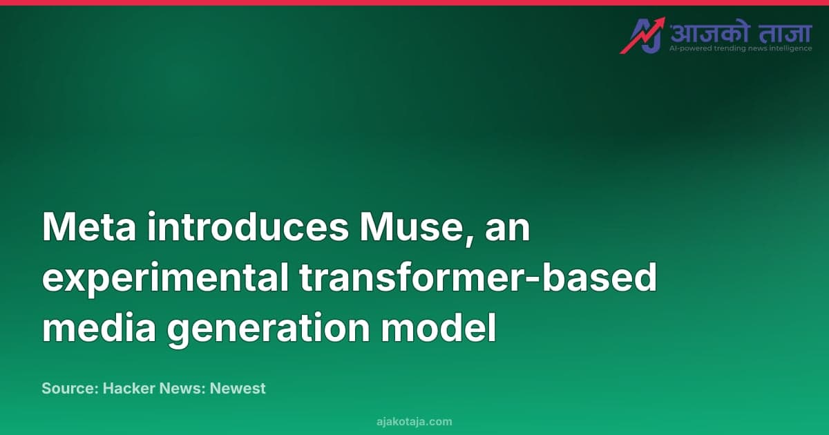 Meta introduces Muse, an experimental transformer-based media generation model