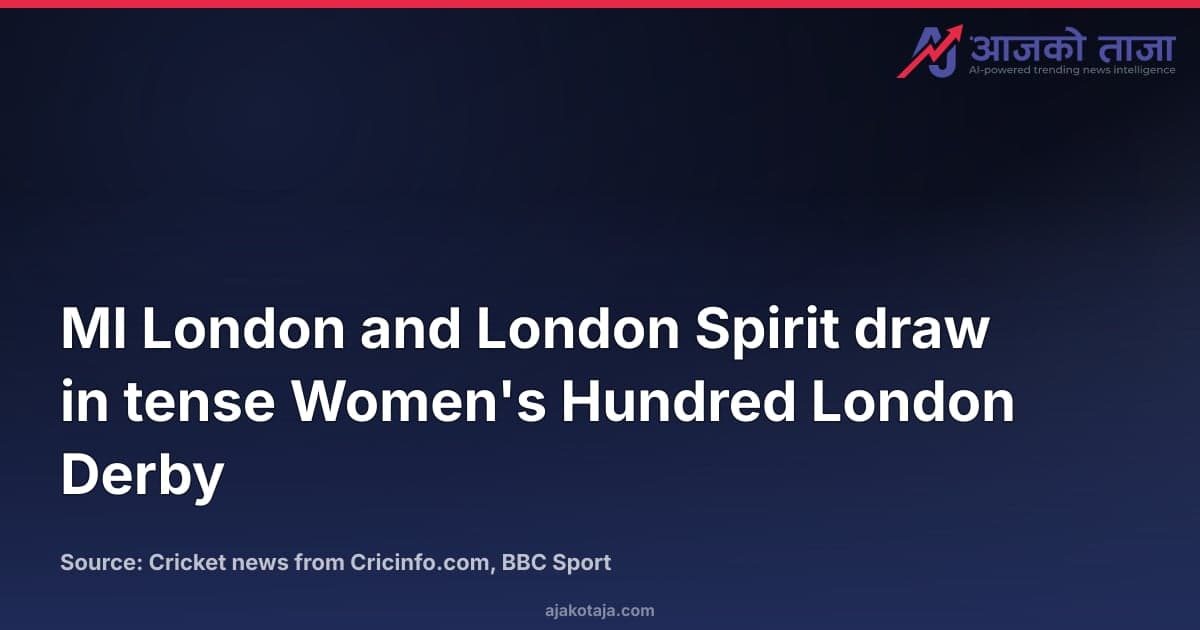 MI London and London Spirit draw in tense Women's Hundred London Derby