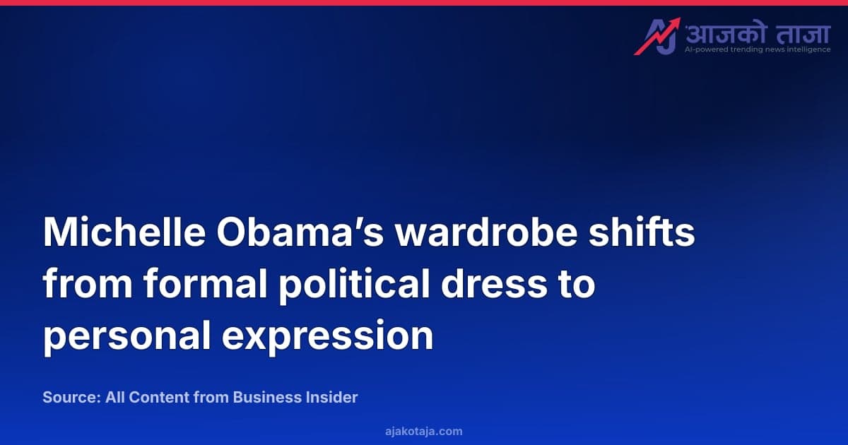 Michelle Obama’s wardrobe shifts from formal political dress to personal expression