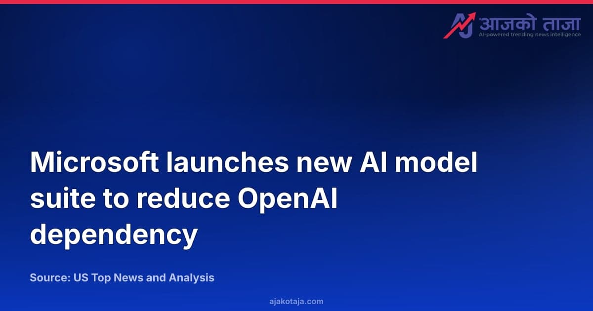 Microsoft launches new AI model suite to reduce OpenAI dependency
