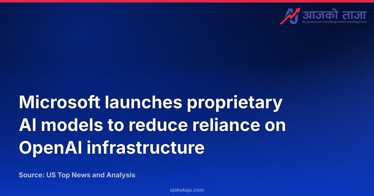 Microsoft launches proprietary AI models to reduce reliance on OpenAI infrastructure