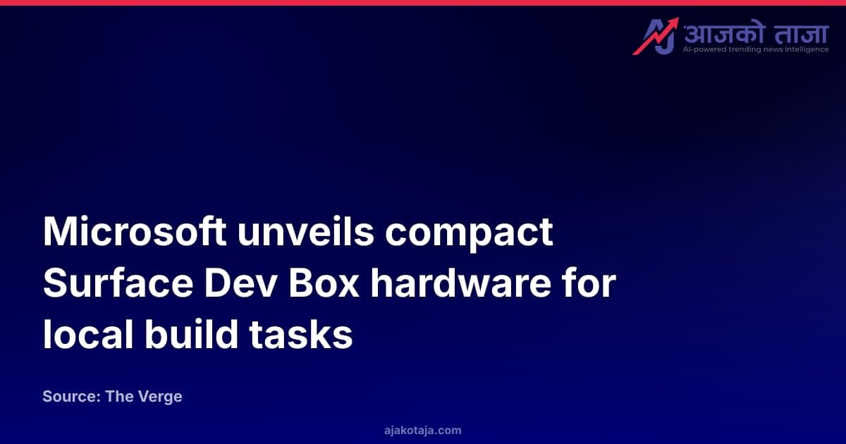 Microsoft unveils compact Surface Dev Box hardware for local build tasks