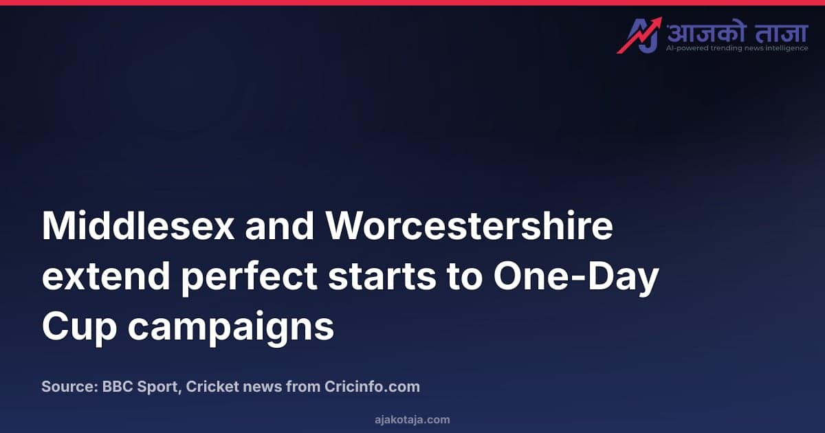 Middlesex and Worcestershire extend perfect starts to One-Day Cup campaigns