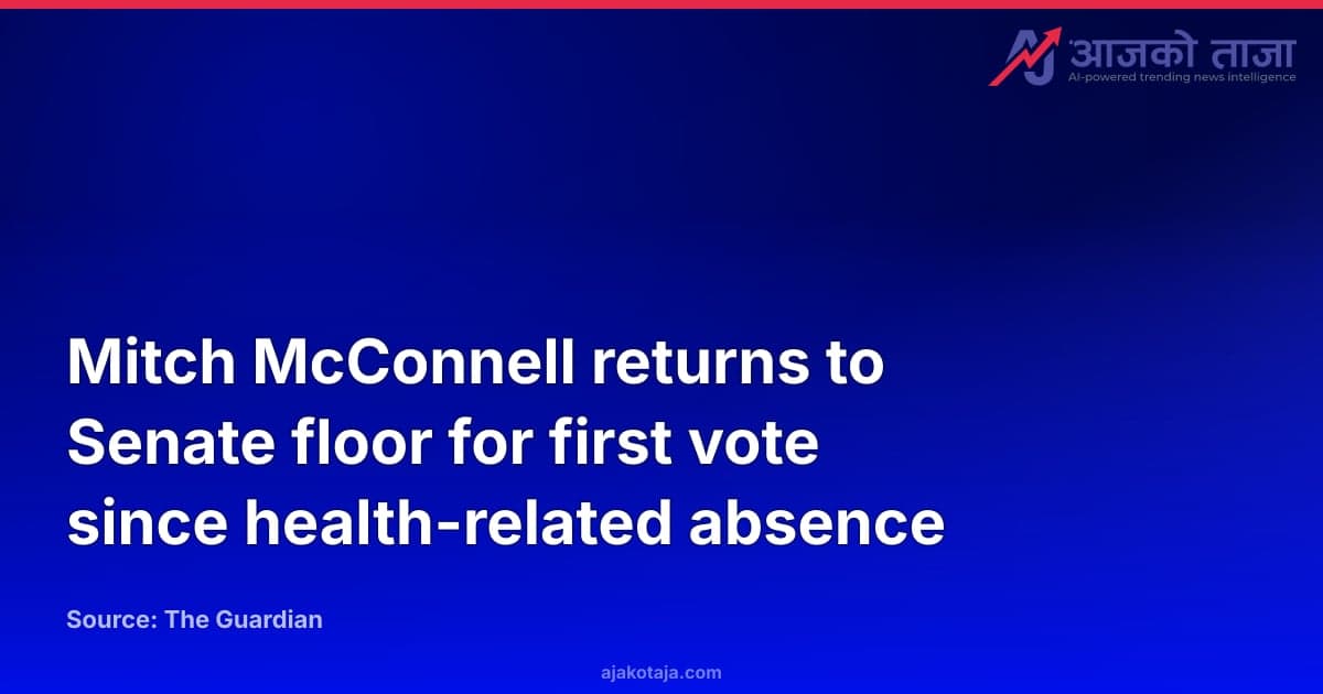 Mitch McConnell returns to Senate floor for first vote since health-related absence