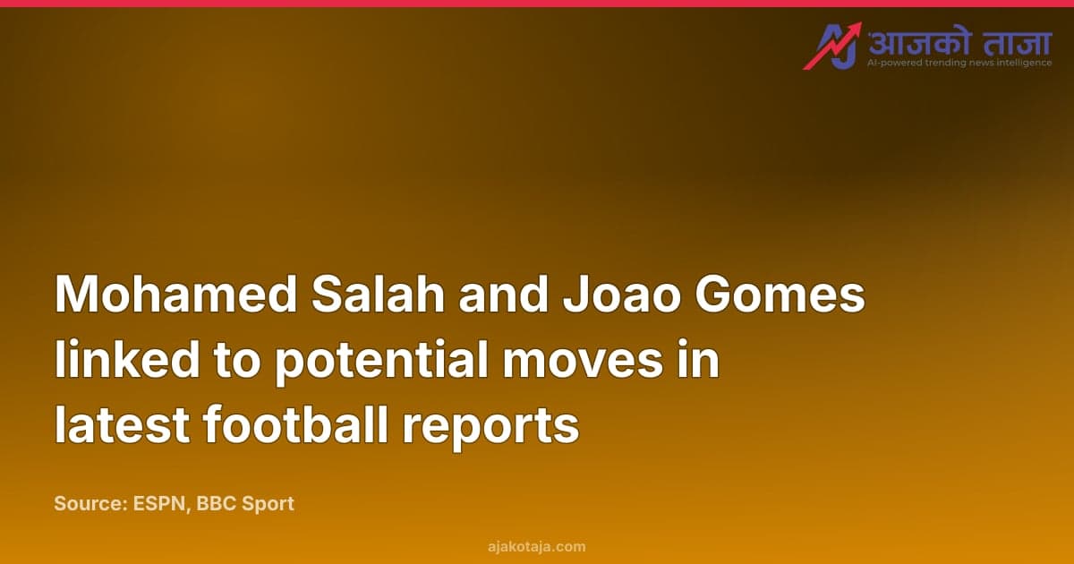 Mohamed Salah and Joao Gomes linked to potential moves in latest football reports