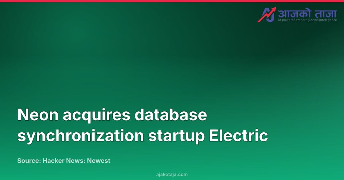 Neon acquires database synchronization startup Electric