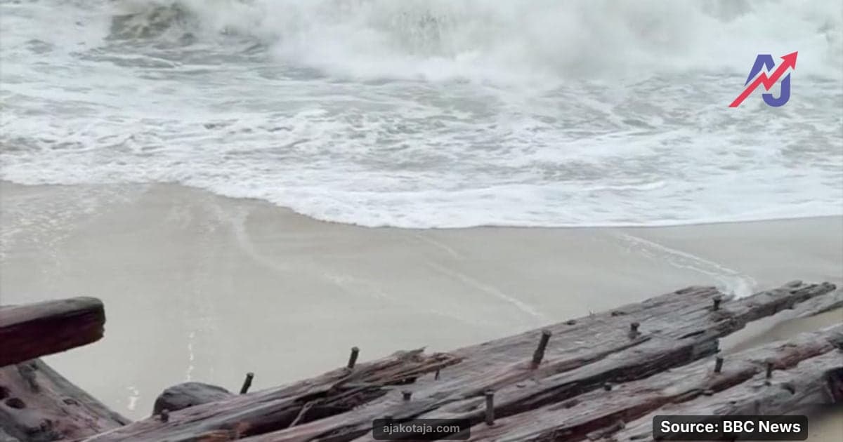 Nor'easter storm reveals 19th-century shipwreck off Nantucket coast