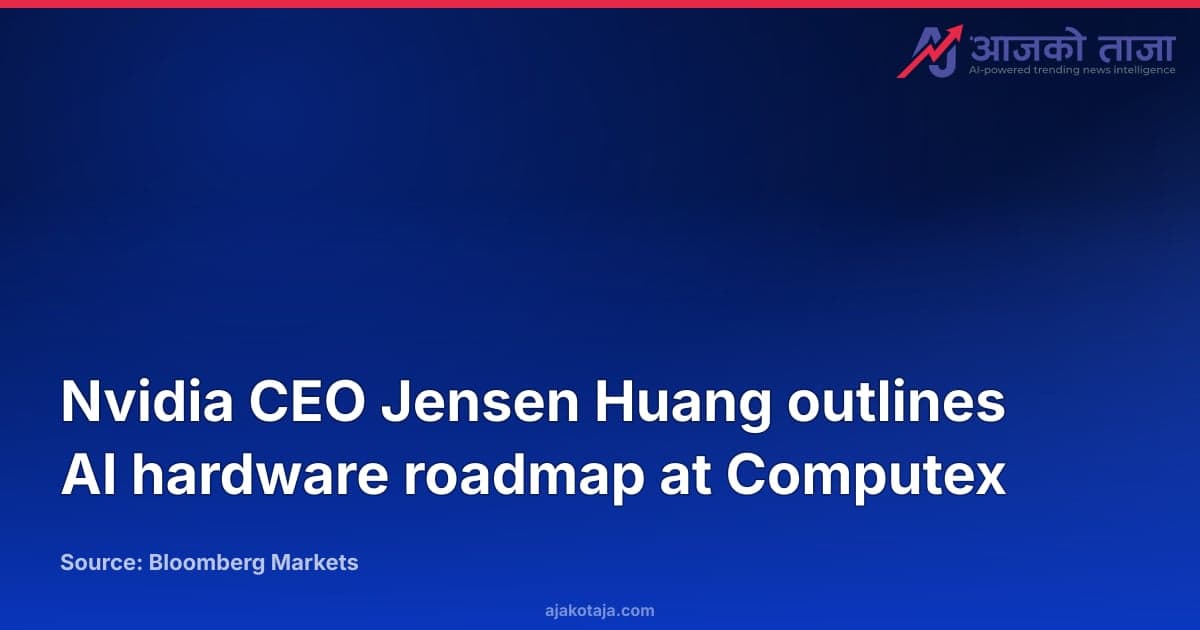 Nvidia CEO Jensen Huang outlines AI hardware roadmap at Computex