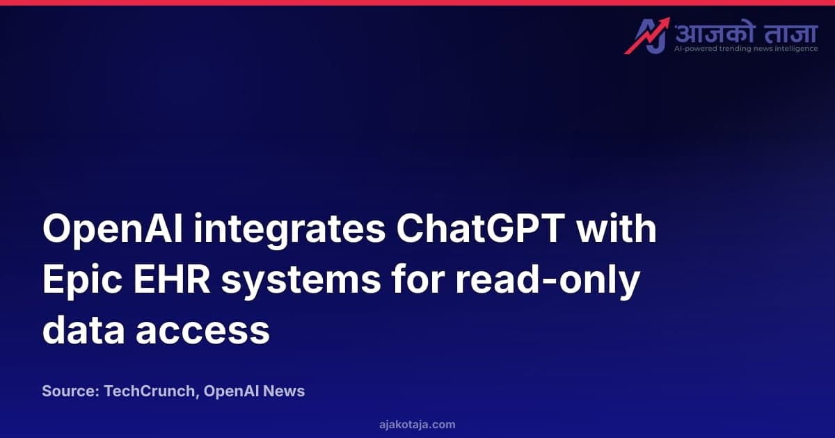 OpenAI integrates ChatGPT with Epic EHR systems for read-only data access