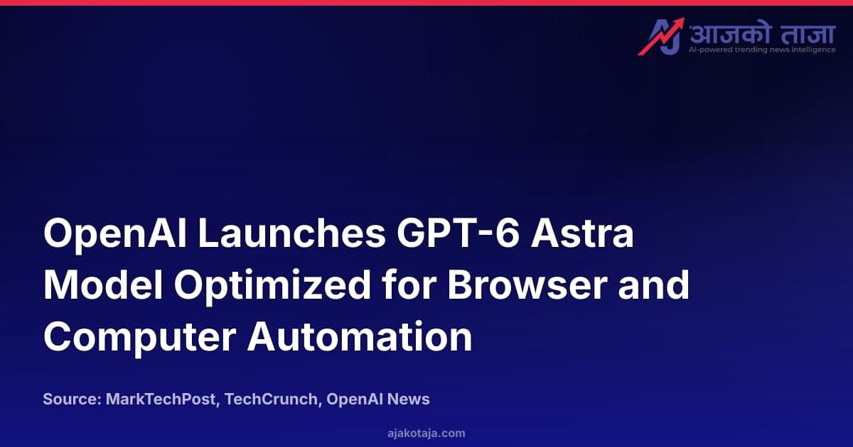OpenAI Launches GPT-6 Astra Model Optimized for Browser and Computer Automation