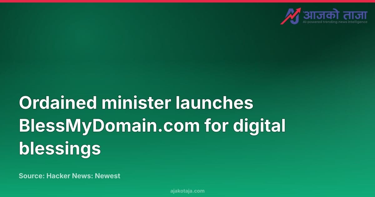Ordained minister launches BlessMyDomain.com for digital blessings