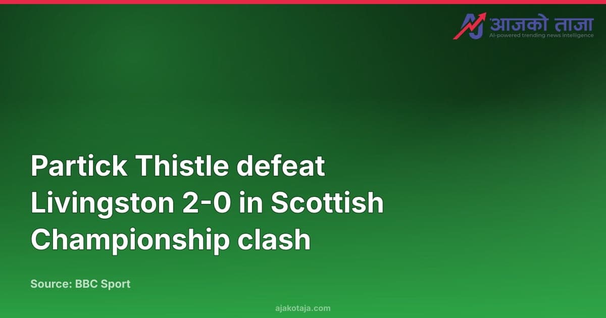 Partick Thistle defeat Livingston 2-0 in Scottish Championship clash