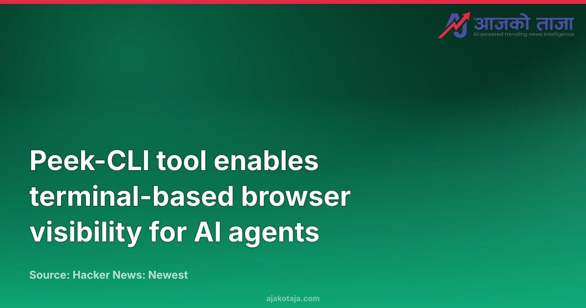 Peek-CLI tool enables terminal-based browser visibility for AI agents