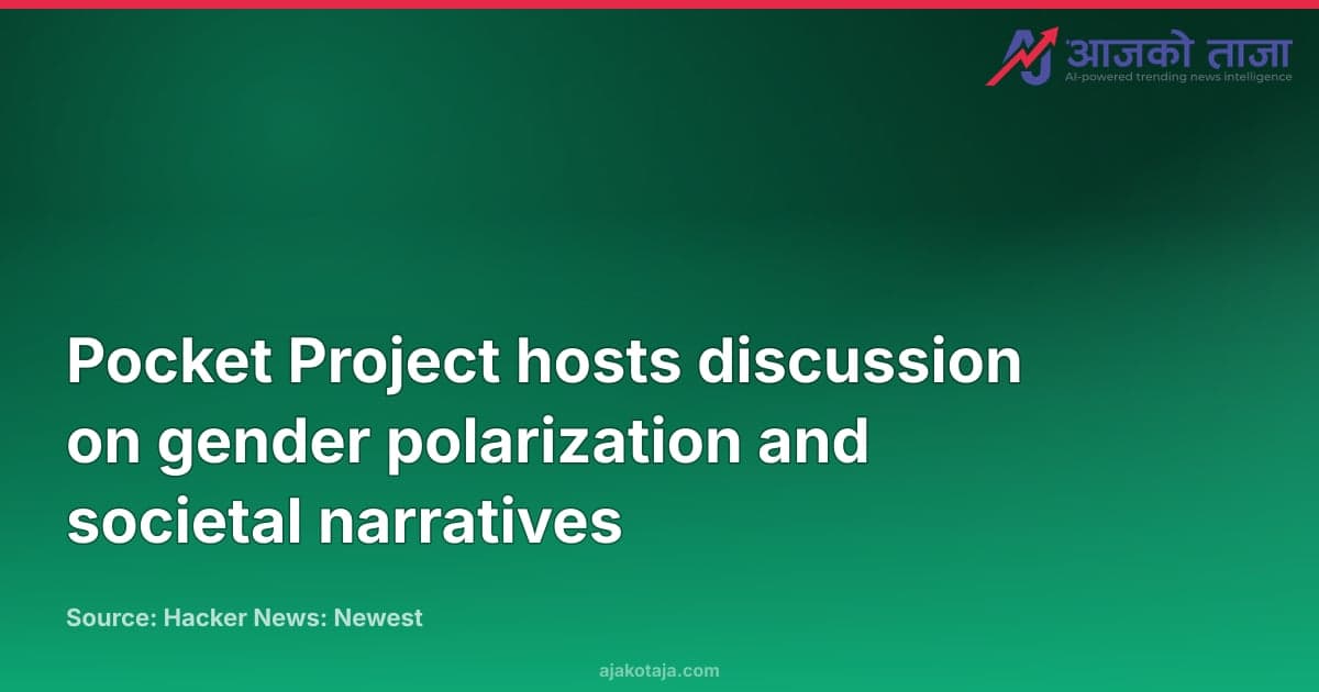 Pocket Project hosts discussion on gender polarization and societal narratives