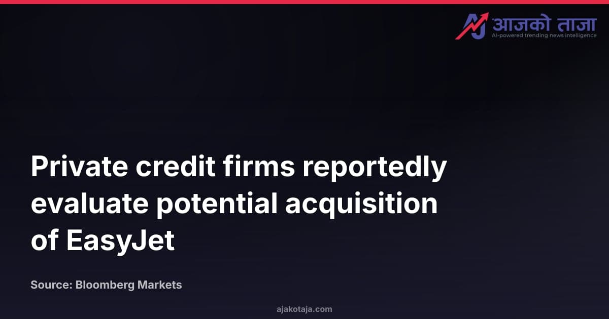 Private credit firms reportedly evaluate potential acquisition of EasyJet