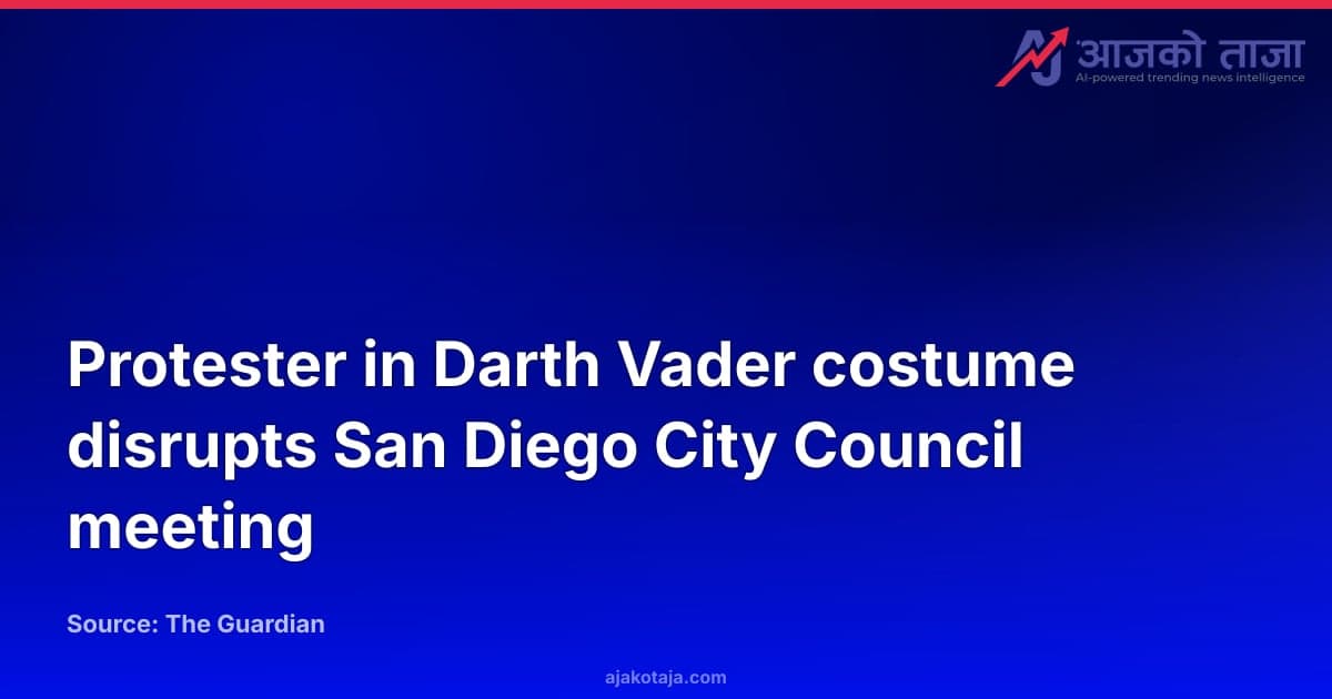 Protester in Darth Vader costume disrupts San Diego City Council meeting