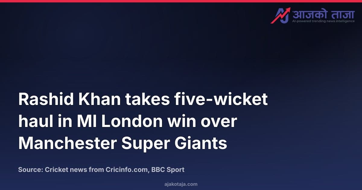 Rashid Khan takes five-wicket haul in MI London win over Manchester Super Giants