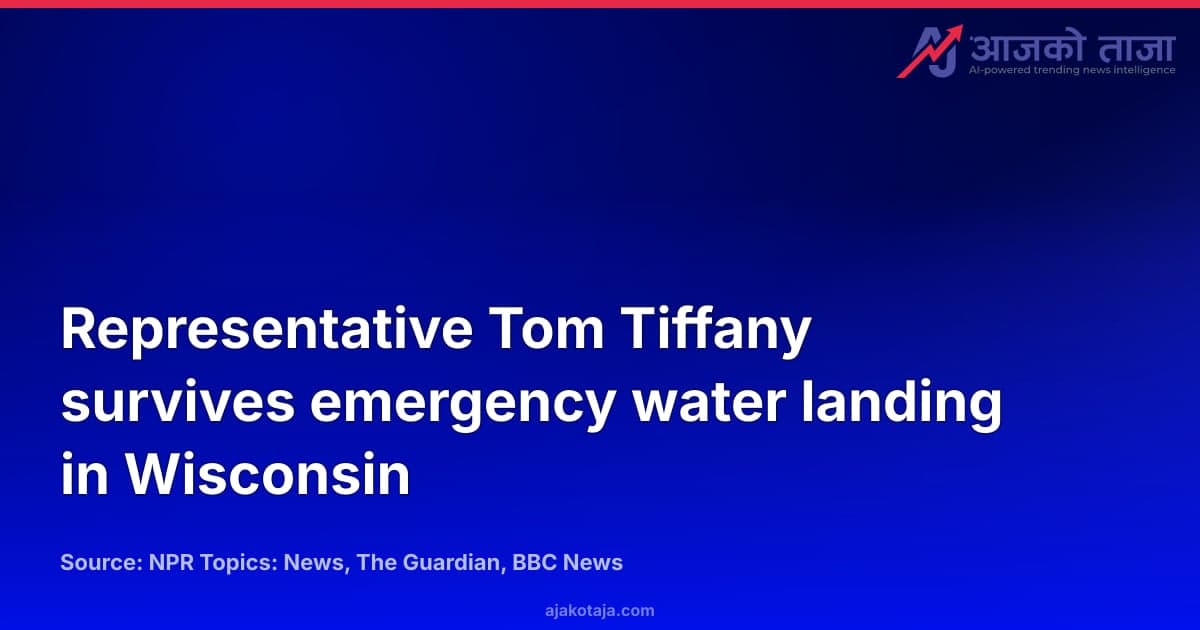 Representative Tom Tiffany survives emergency water landing in Wisconsin