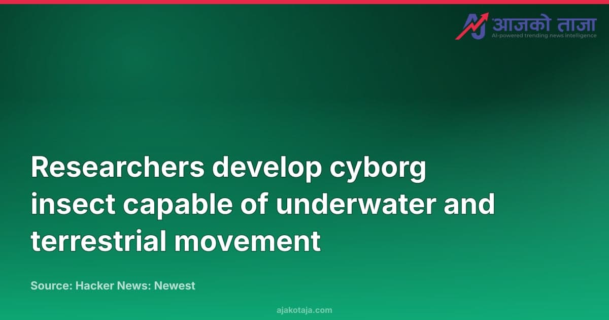 Researchers develop cyborg insect capable of underwater and terrestrial movement