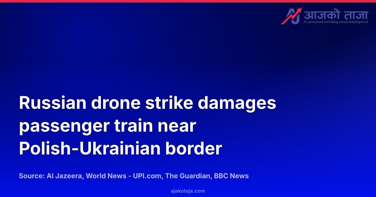 Russian drone strike damages passenger train near Polish-Ukrainian border