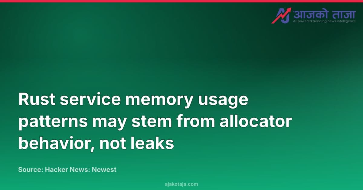 Rust service memory usage patterns may stem from allocator behavior, not leaks