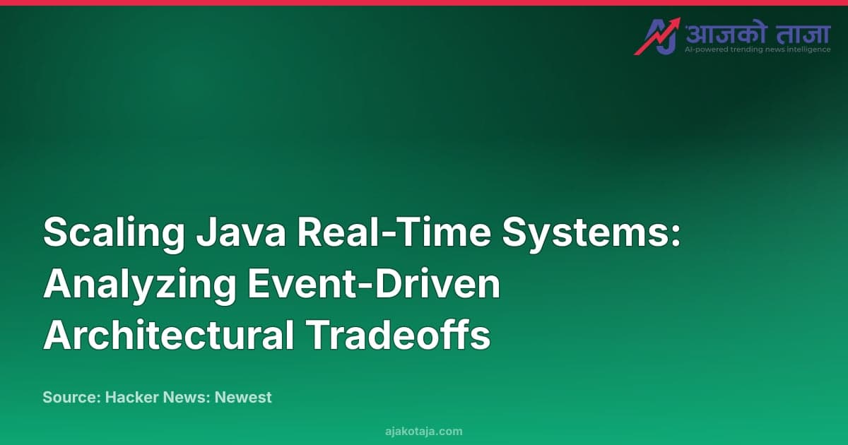 Scaling Java Real-Time Systems: Analyzing Event-Driven Architectural Tradeoffs