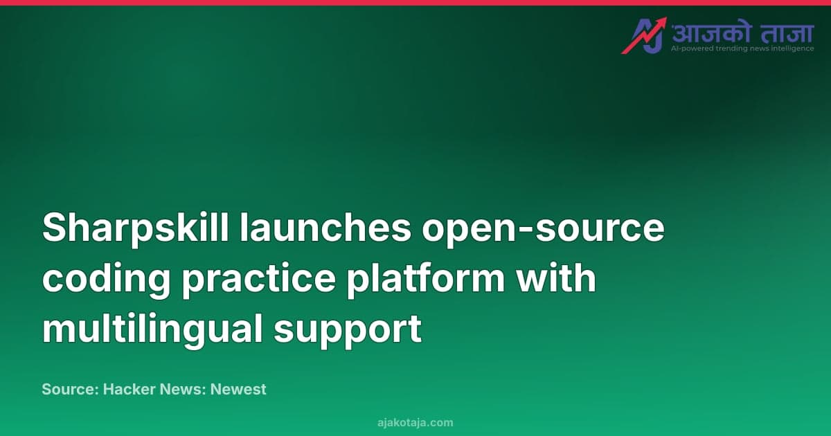 Sharpskill launches open-source coding practice platform with multilingual support