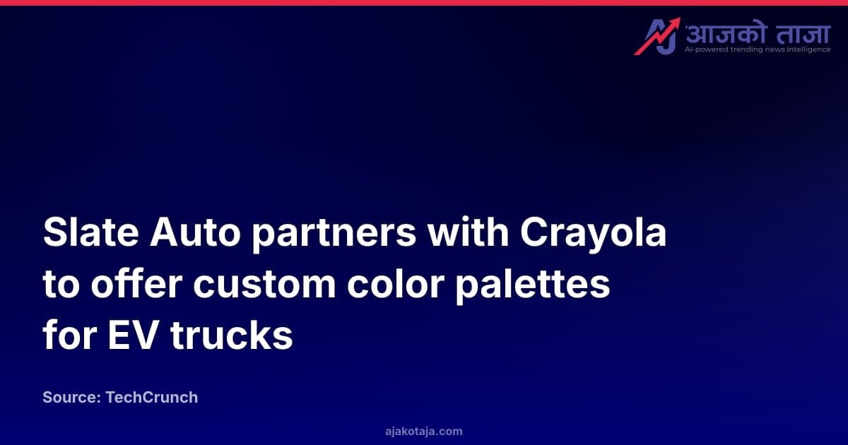 Slate Auto partners with Crayola to offer custom color palettes for EV trucks