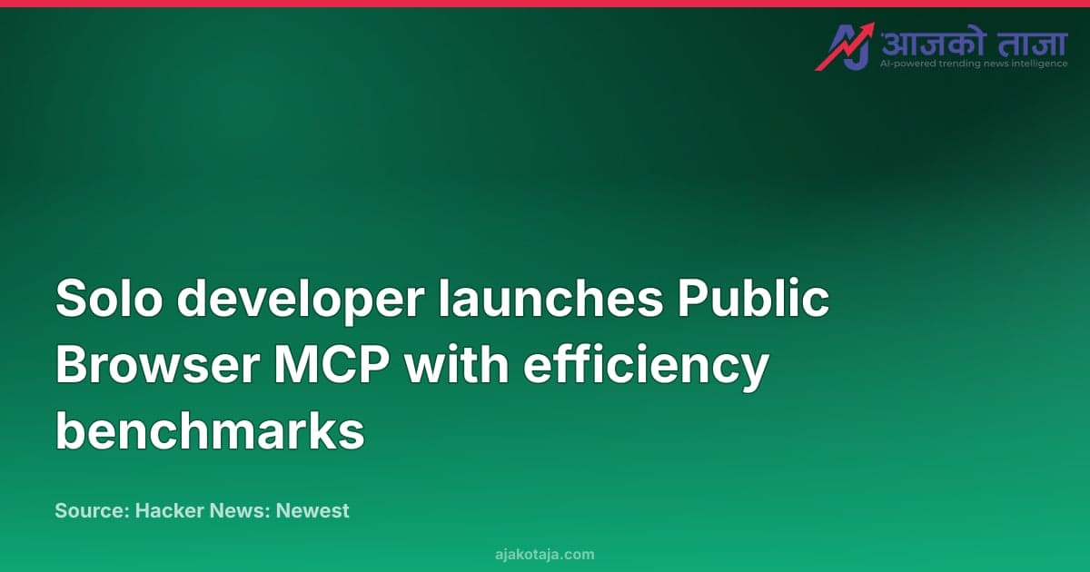Solo developer launches Public Browser MCP with efficiency benchmarks