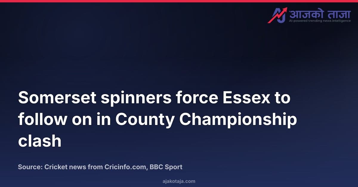 Somerset spinners force Essex to follow on in County Championship clash