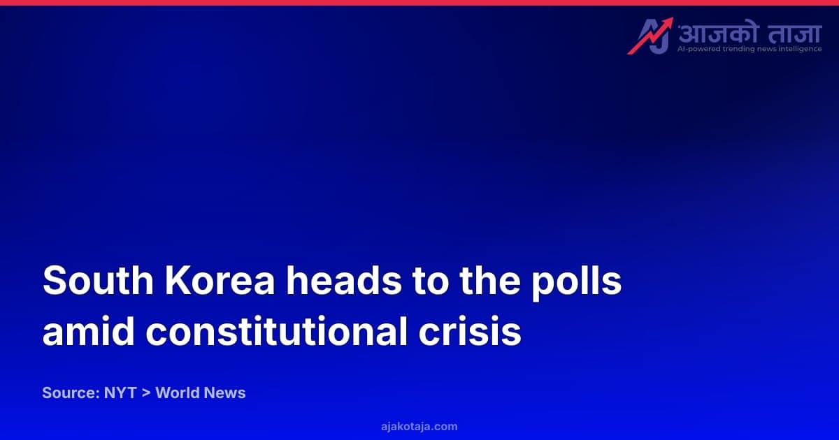 South Korea heads to the polls amid constitutional crisis