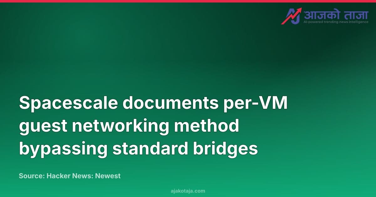 Spacescale documents per-VM guest networking method bypassing standard bridges