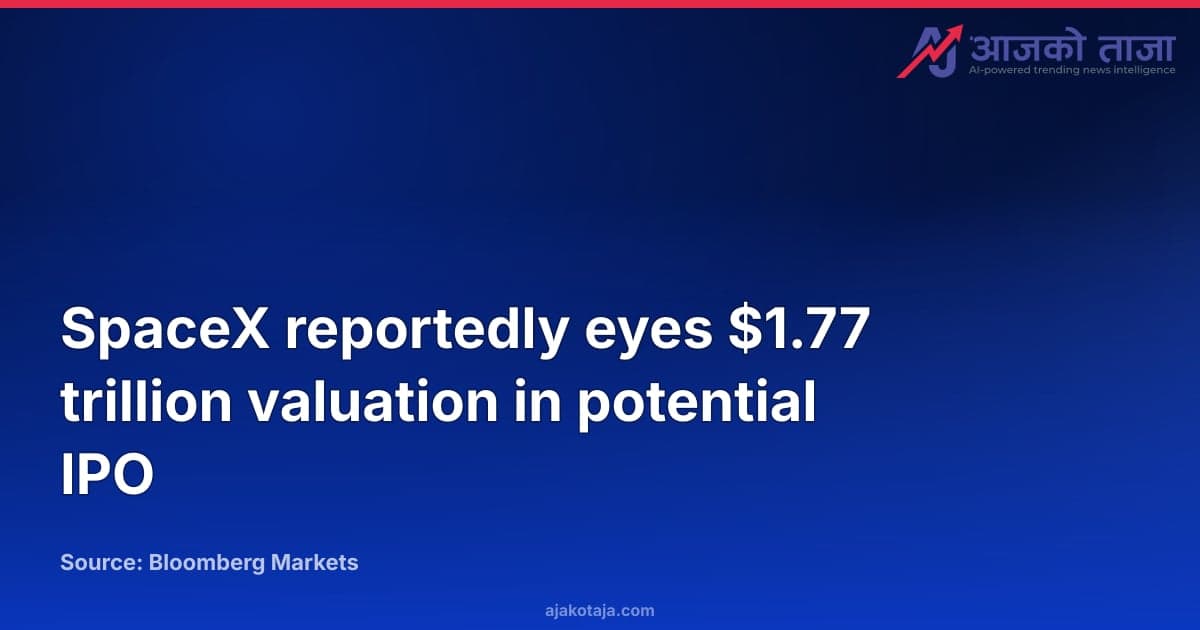 SpaceX reportedly eyes $1.77 trillion valuation in potential IPO