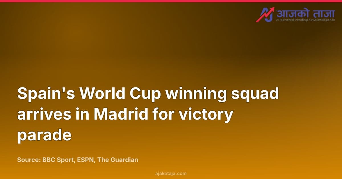 Spain's World Cup winning squad arrives in Madrid for victory parade