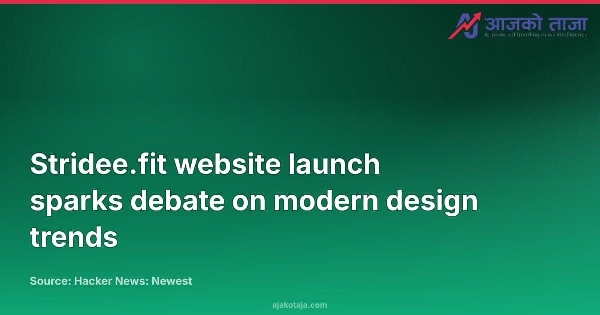 Stridee.fit website launch sparks debate on modern design trends