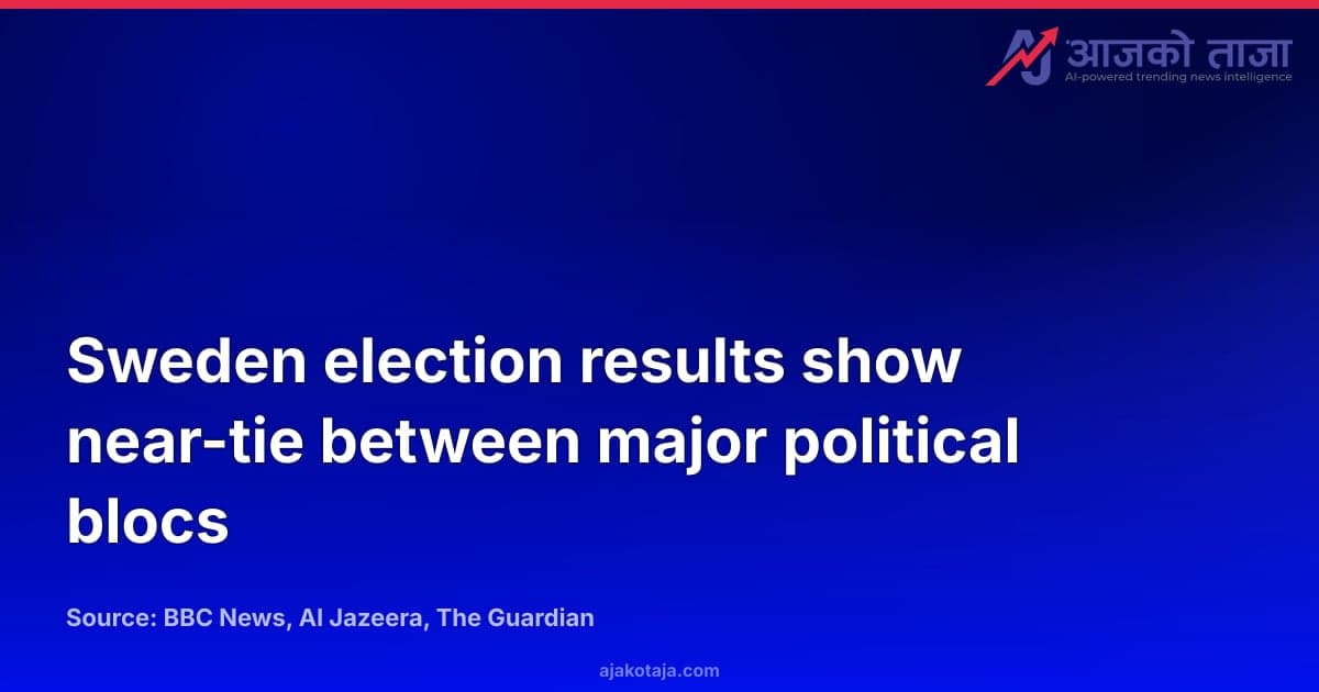 Sweden election results show near-tie between major political blocs