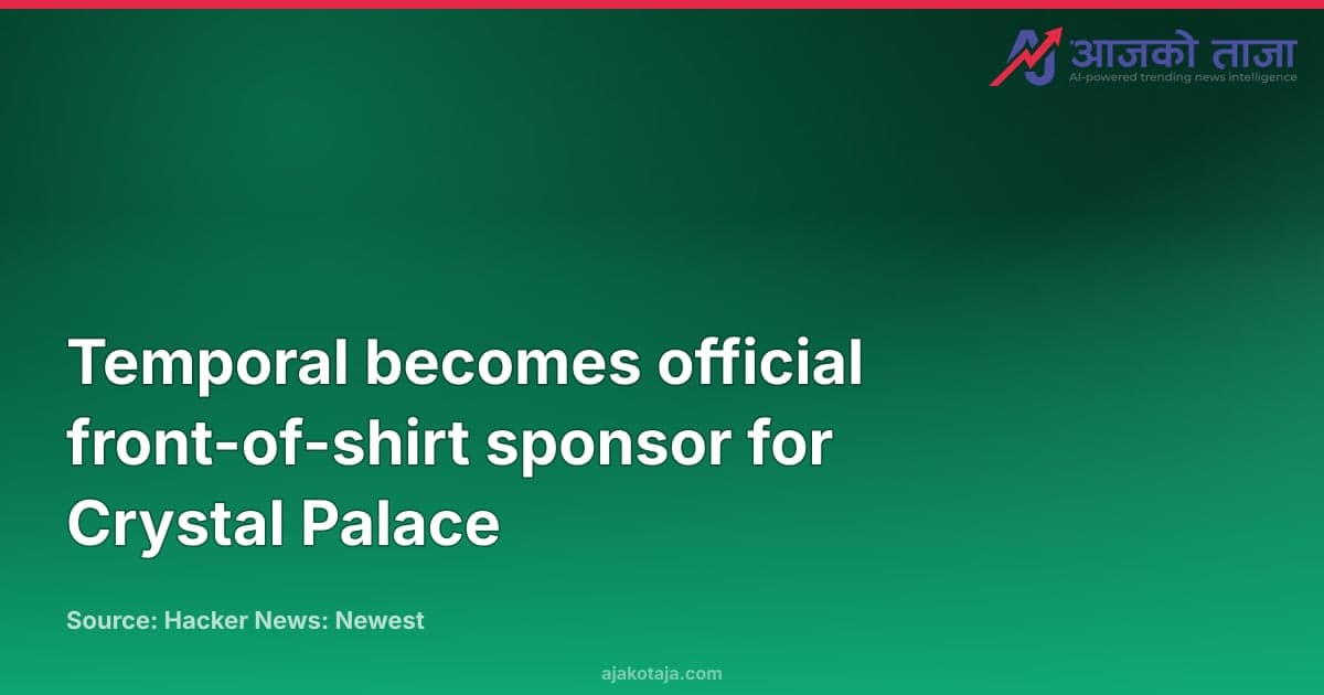 Temporal becomes official front-of-shirt sponsor for Crystal Palace